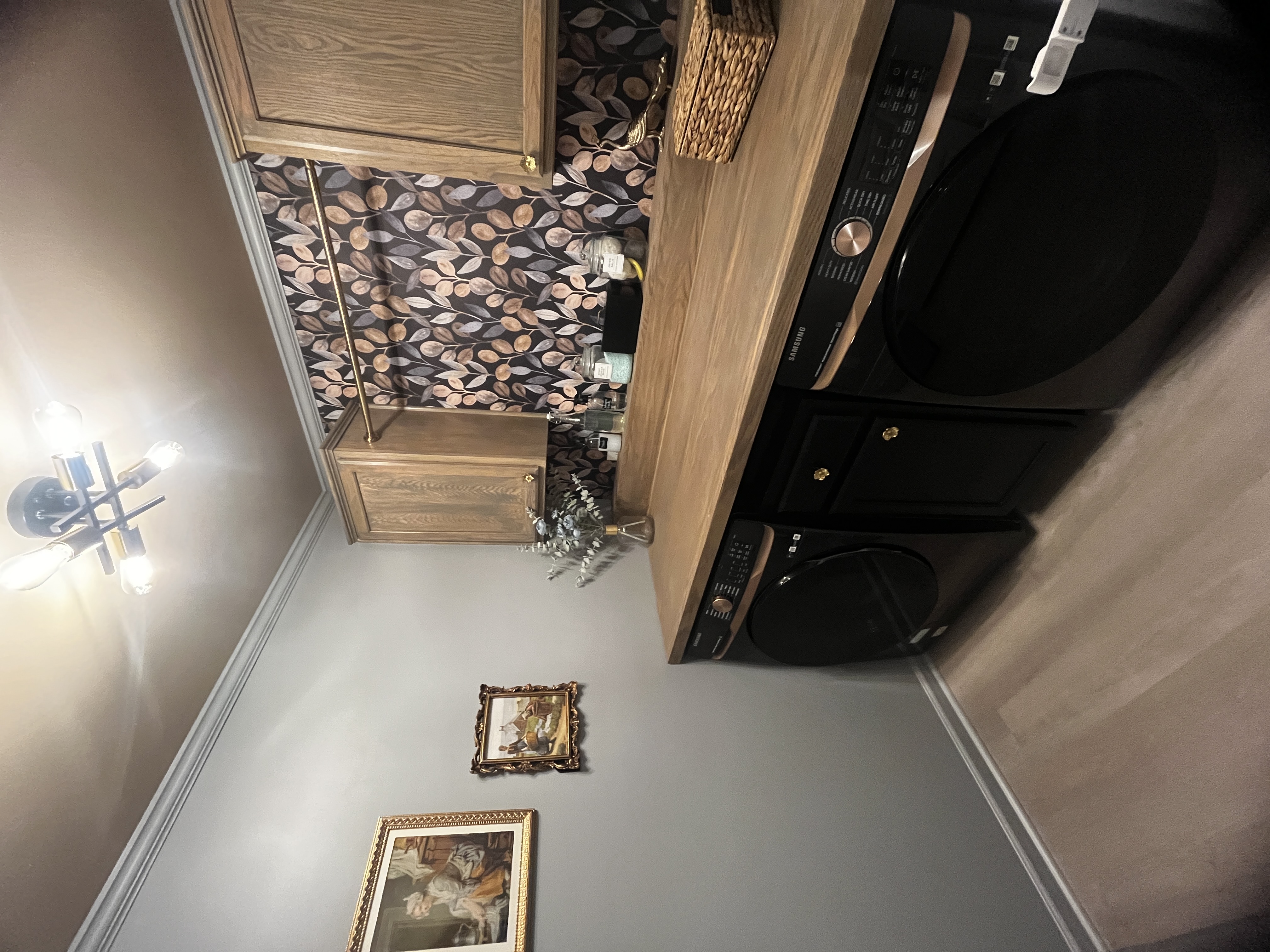 After - Clean and organized laundry space